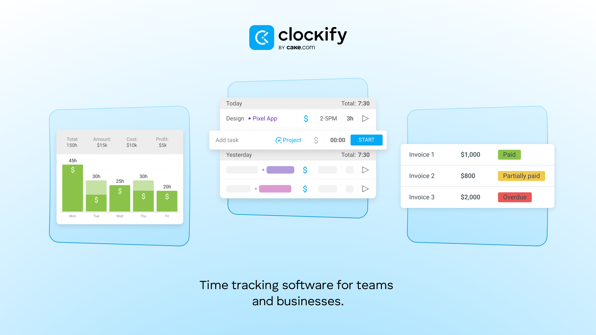 Screenshot of Clockify