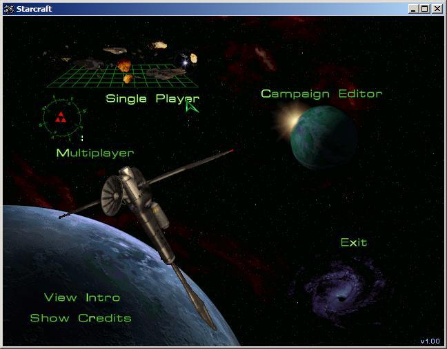 Starcraft main menu