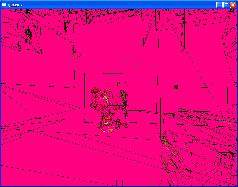 Quake 2 in wireframe