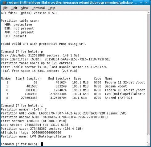 You can view and edit low-level GPT features.