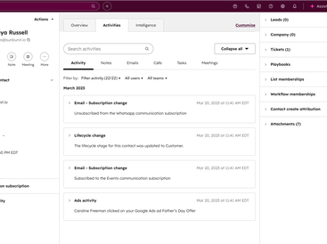HubSpot CRM screenshot 3