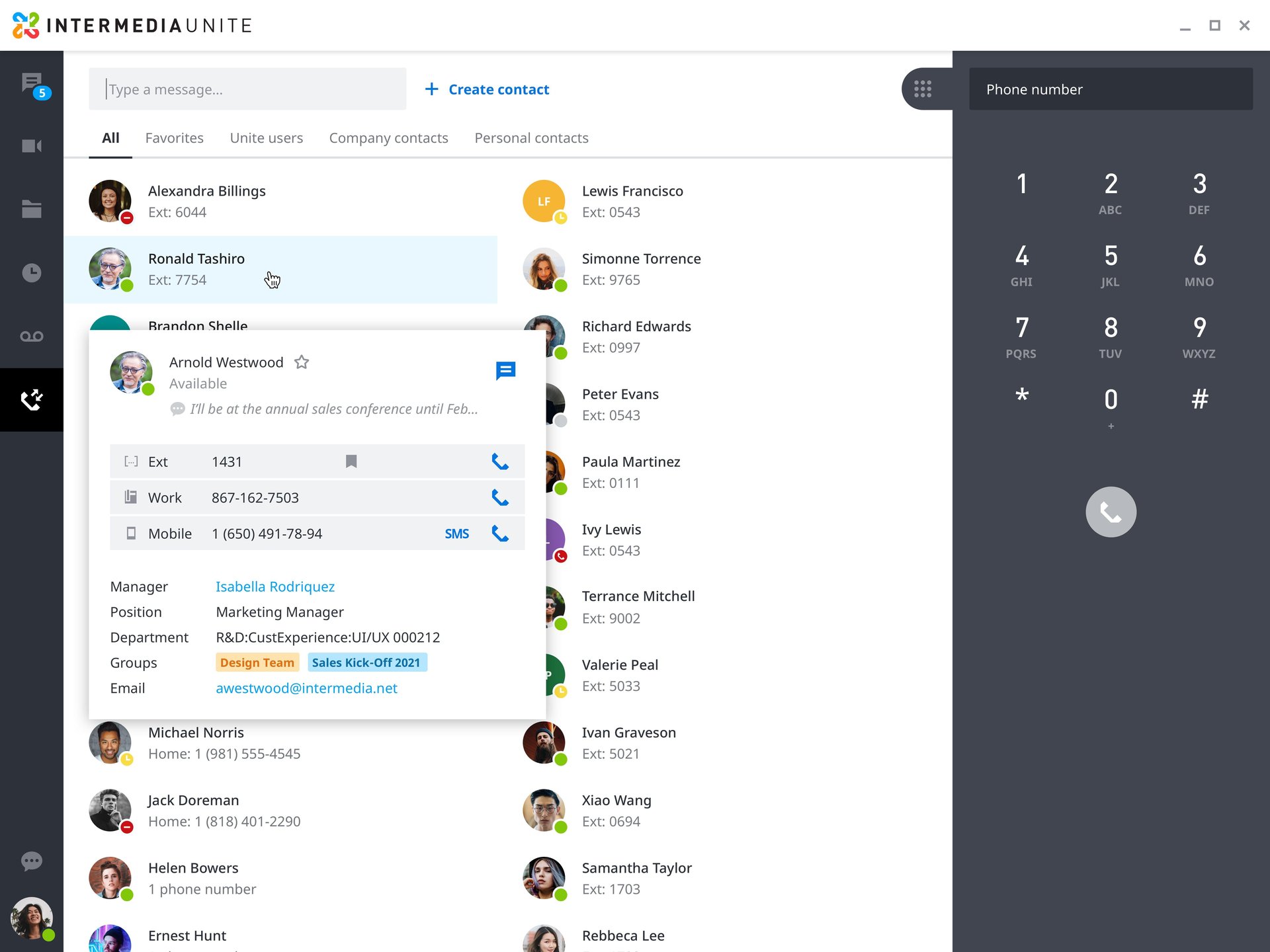 Intermedia Unite screenshot 4