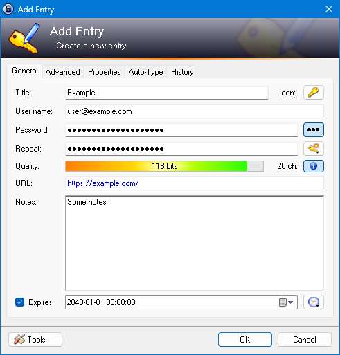 Adding an Entry