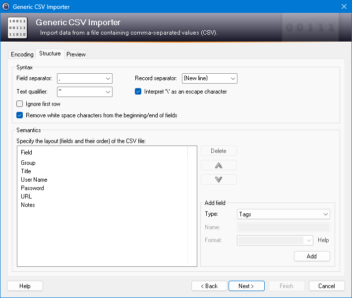 Generic CSV Importer