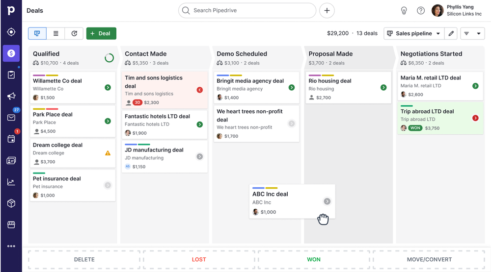 Pipedrive screenshot 2