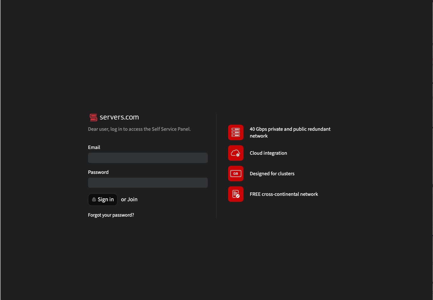 Screenshot of Servers.com by Nexcess