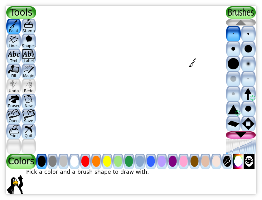 A blank Tux Paint canvas