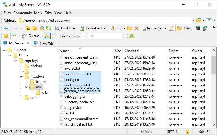 Application Interface (Similar to Windows File Explorer)