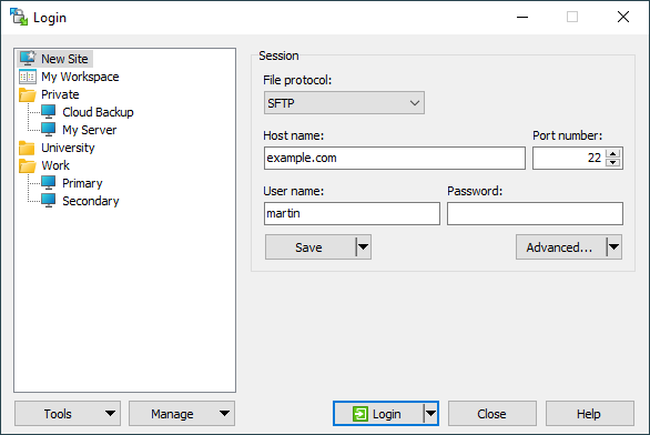 Login Dialog